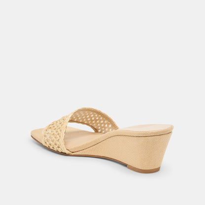 Dolce Vita SHOES Qaily Wide Lt Natural Raffia Wedges
