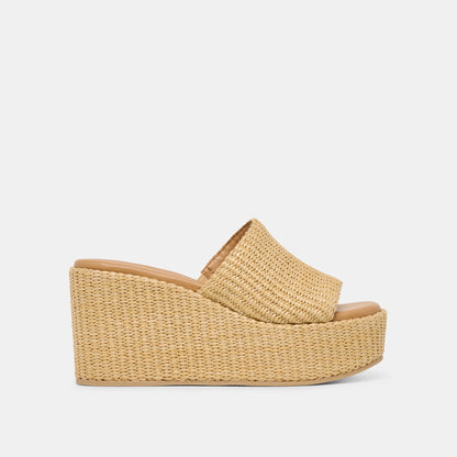 Dolce Vita SHOES Joclyn Wide Lt Natural Raffia Wedges