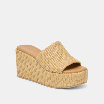 Dolce Vita SHOES Joclyn Wide Lt Natural Raffia Wedges