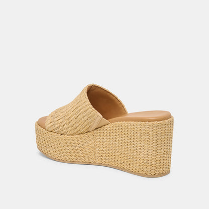Dolce Vita SHOES Joclyn Wide Lt Natural Raffia Wedges