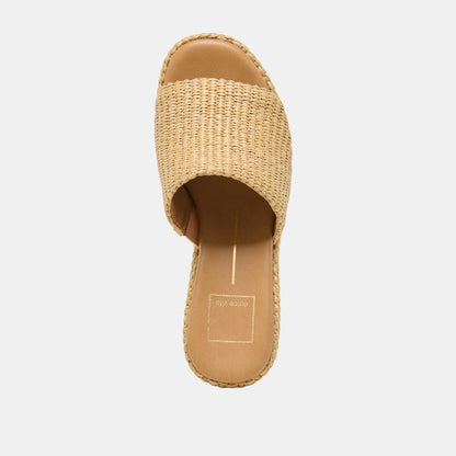 Dolce Vita SHOES Joclyn Wide Lt Natural Raffia Wedges