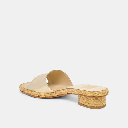 Dolce Vita SHOES Dixi Wide Platinum Leather Sandals