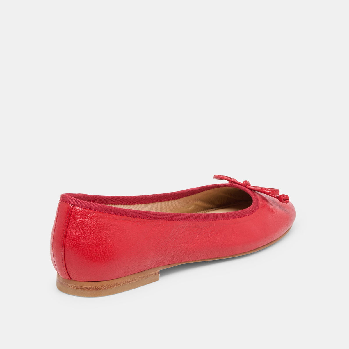 Dolce Vita SHOES Ritla Wide Cherry Leather Ballet Flats