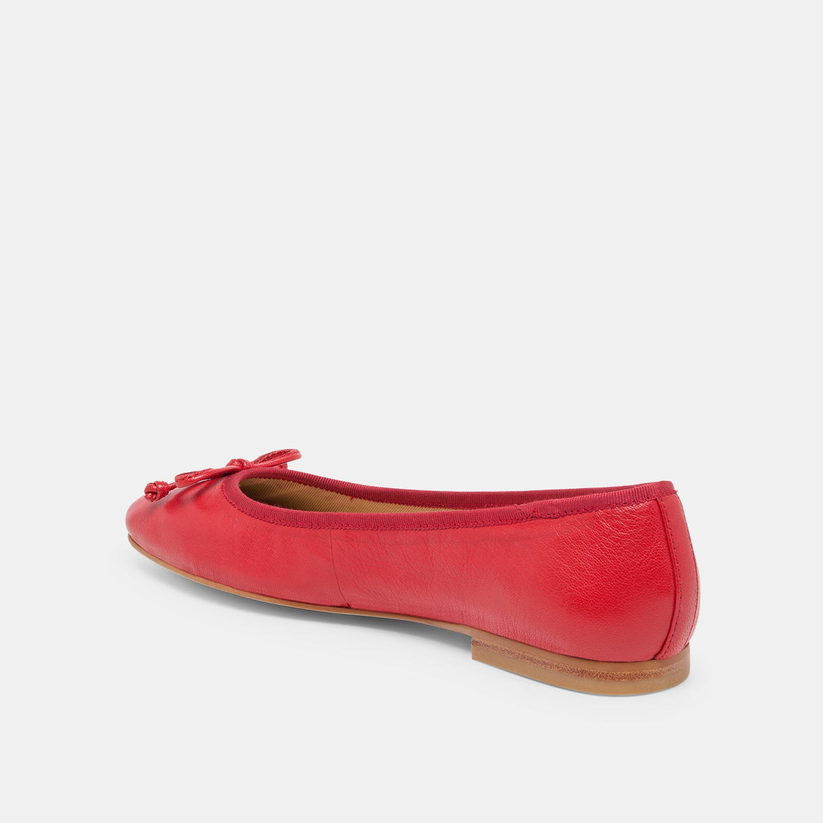 Dolce Vita SHOES Ritla Wide Cherry Leather Ballet Flats