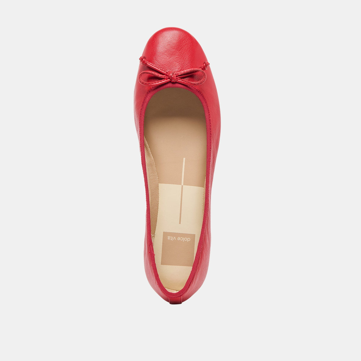 Dolce Vita SHOES Ritla Wide Cherry Leather Ballet Flats