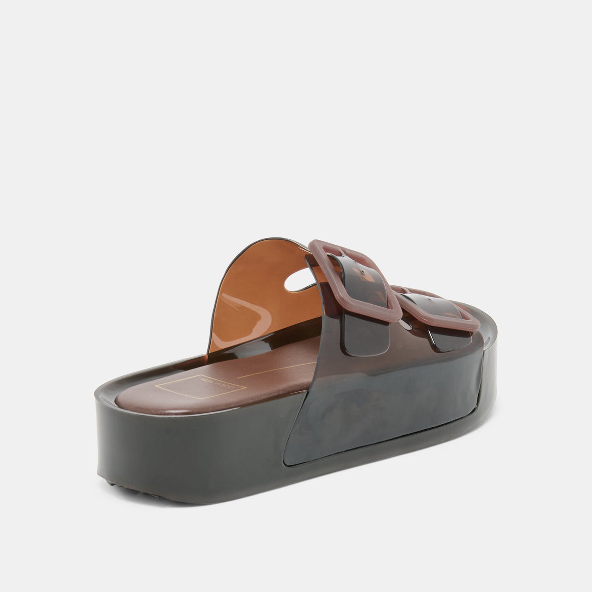 Dolce Vita SHOES JULIO X Chocolate Vinyl Jelly Platform Sandals