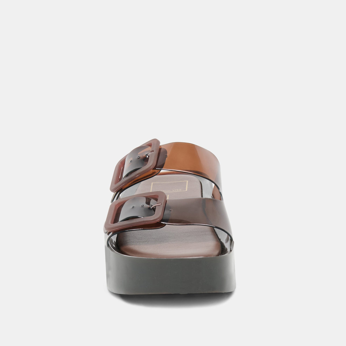 Dolce Vita SHOES JULIO X Chocolate Vinyl Jelly Platform Sandals