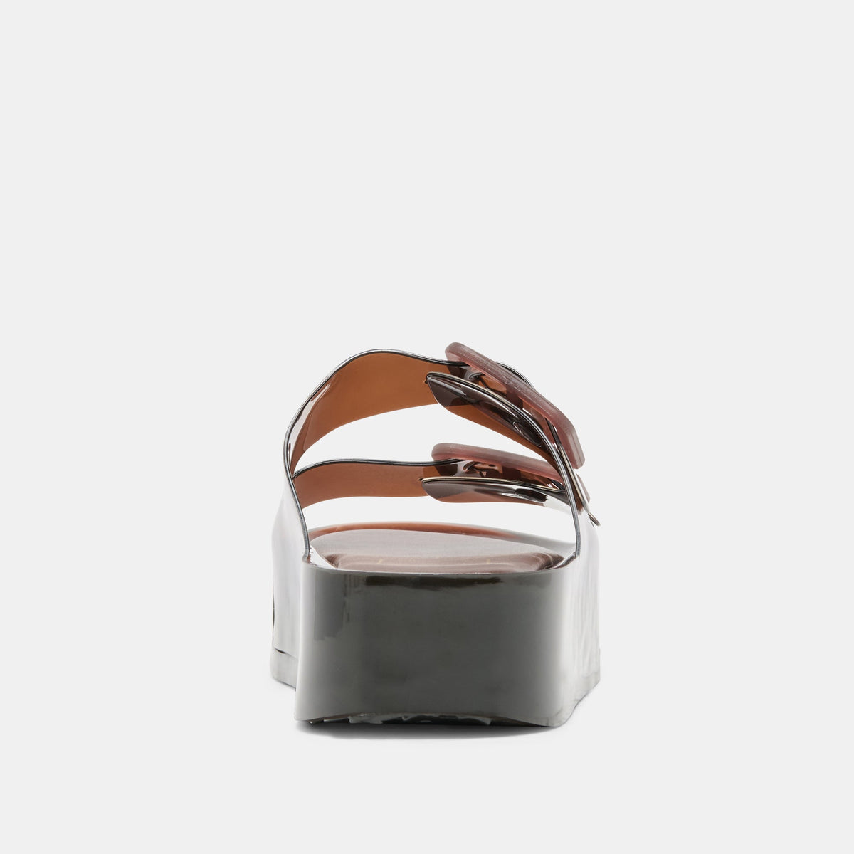 Dolce Vita SHOES JULIO X Chocolate Vinyl Jelly Platform Sandals