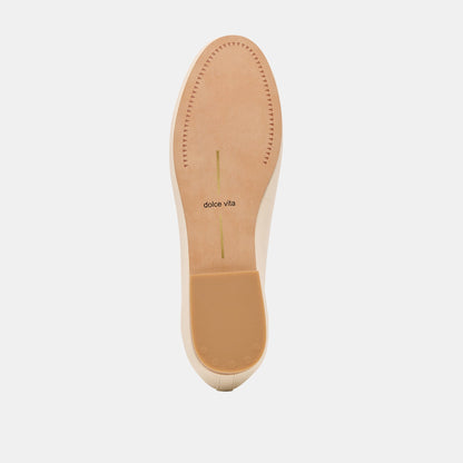 Dolce Vita SHOES Ritla Wide Bone Leather Ballet Flats
