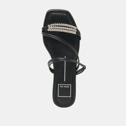 Dolce Vita SHOES LYNDEE BEAD Black Stella Strappy Open-Toe Sandals