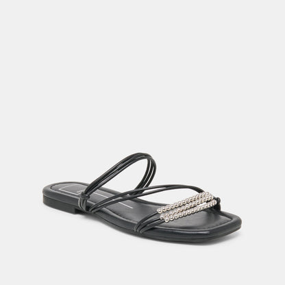 Dolce Vita SHOES LYNDEE BEAD Black Stella Strappy Open-Toe Sandals