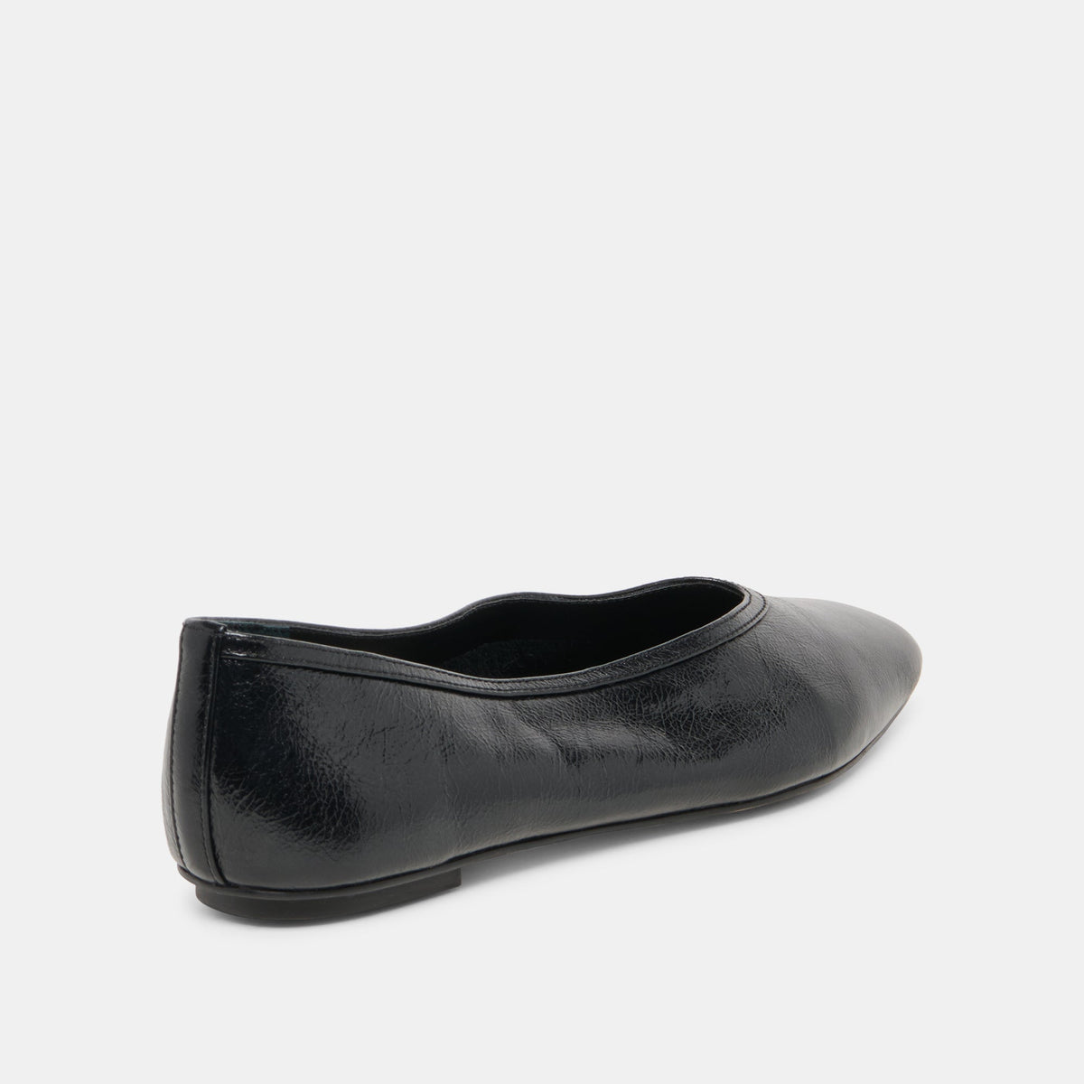 Dolce Vita SHOES CARET Black Leather Pointed-Toe Ballet Flats