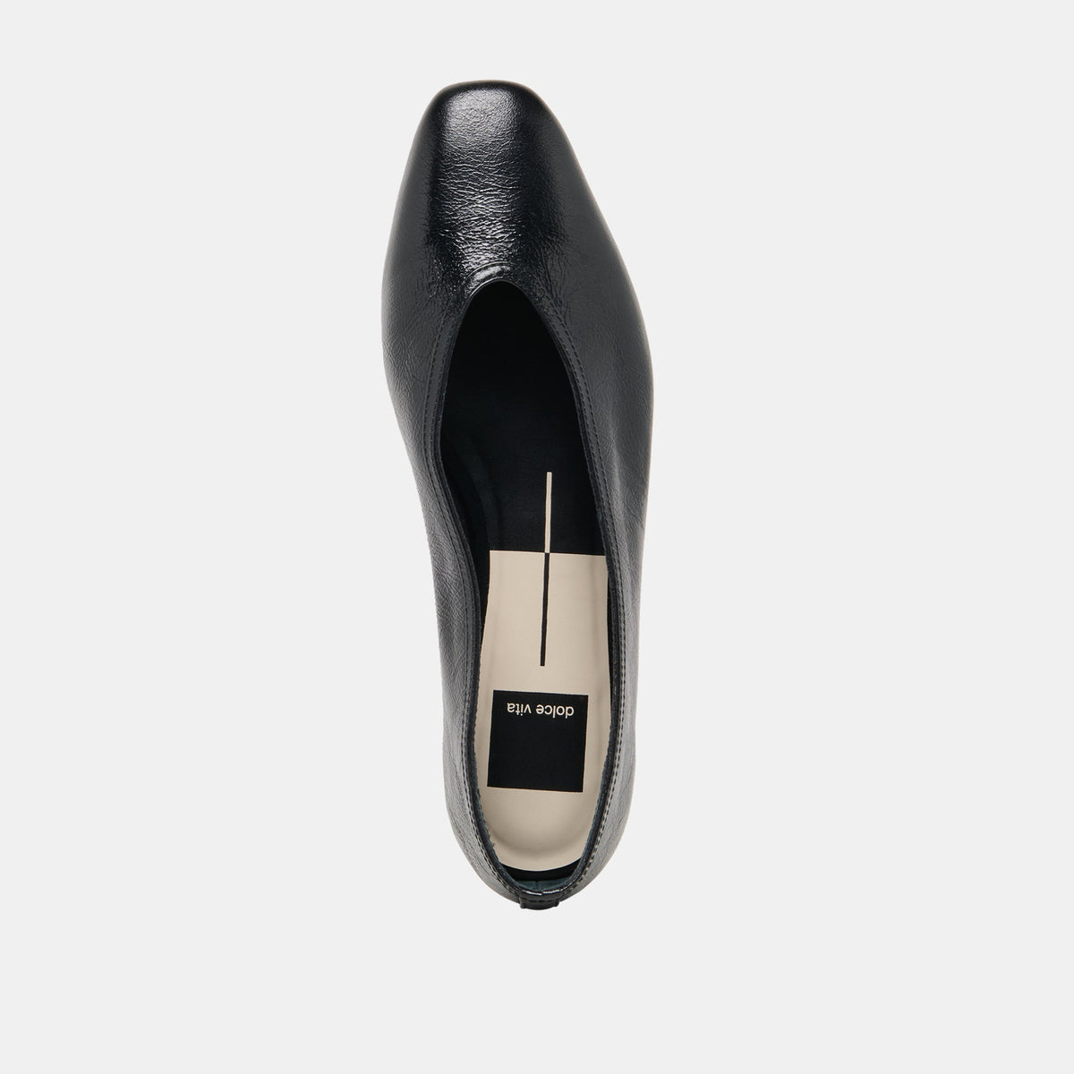 Dolce Vita SHOES CARET Black Leather Pointed-Toe Ballet Flats