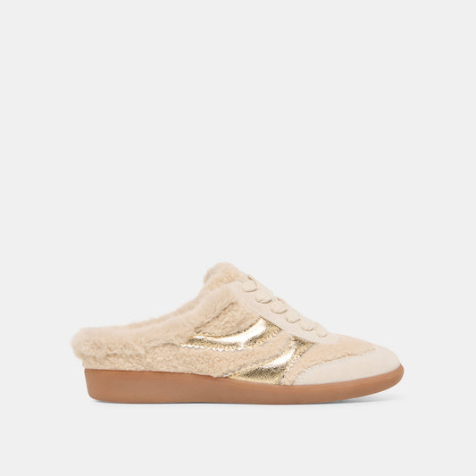Dolce Vita SHOES Merit Slide Plush Natural Multi Plush Sneakers