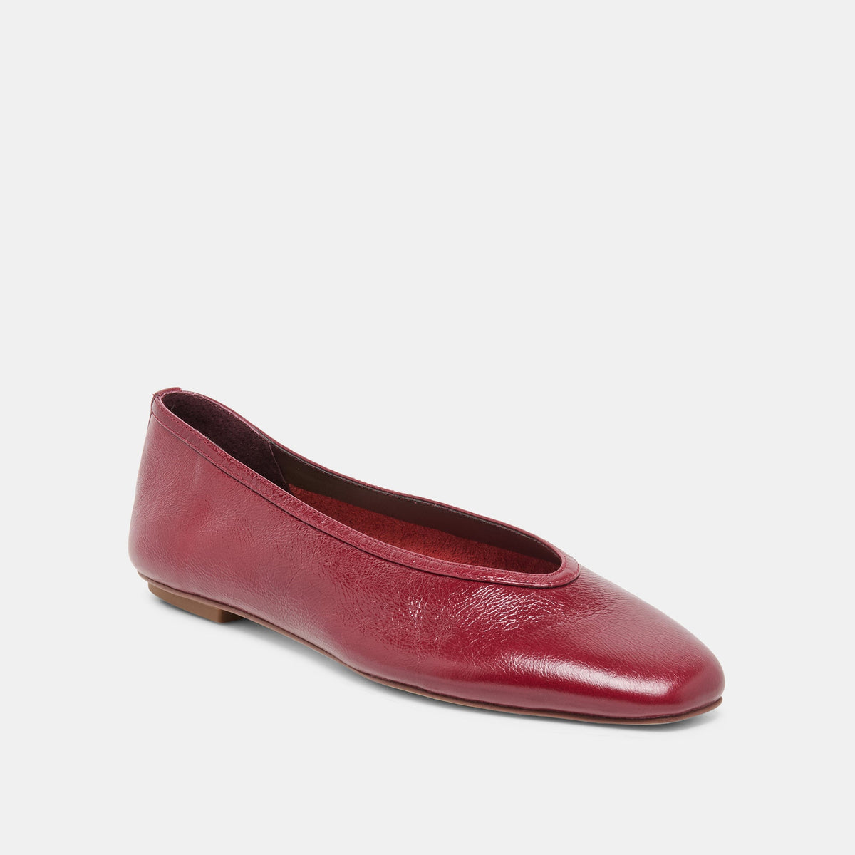 Dolce Vita SHOES CARET Garnet Leather Pointed-Toe Ballet Flats