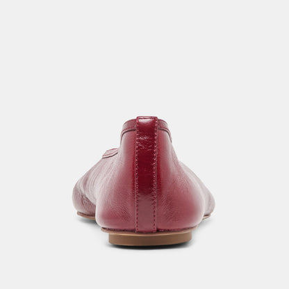 Dolce Vita SHOES CARET Garnet Leather Pointed-Toe Ballet Flats