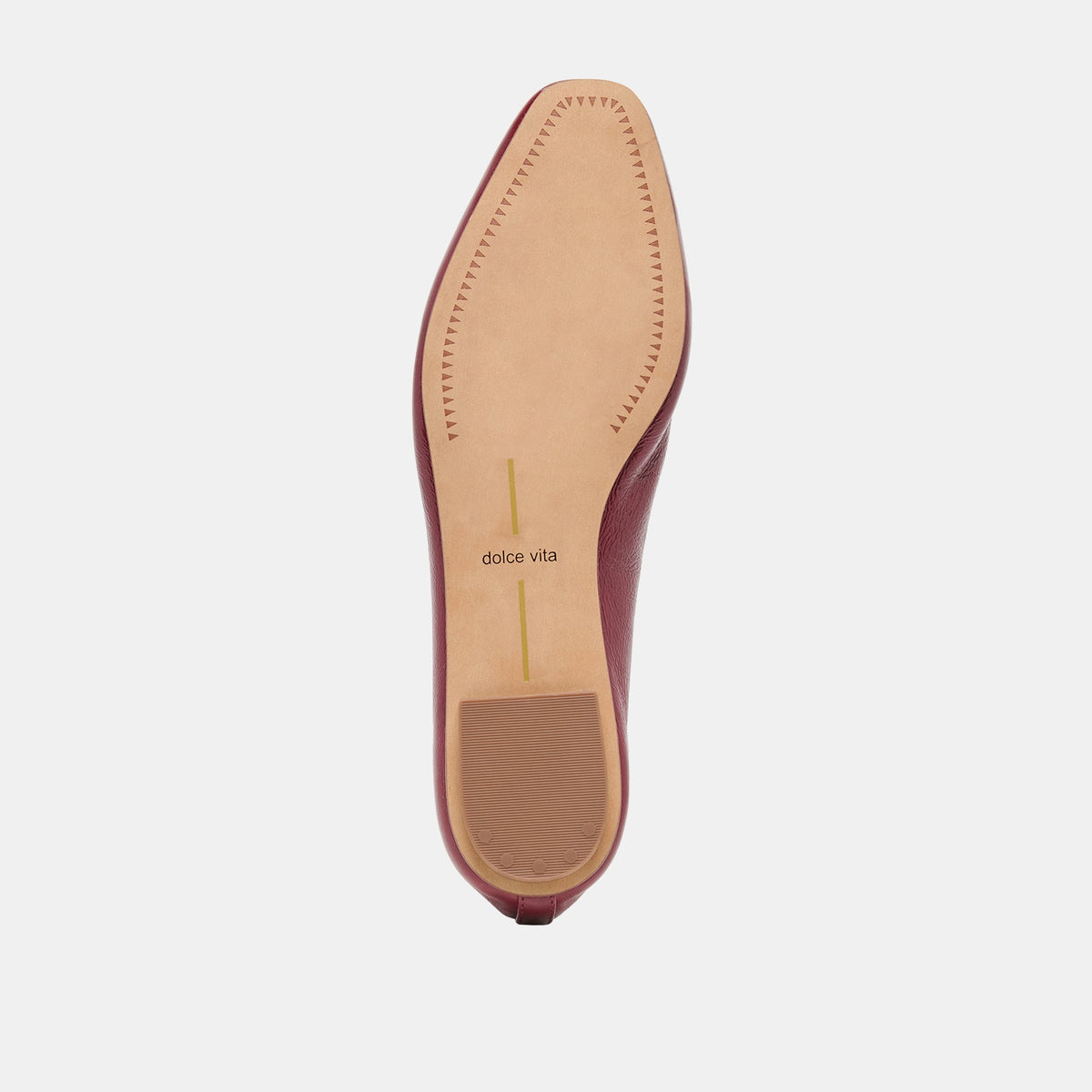 Dolce Vita SHOES CARET Garnet Leather Pointed-Toe Ballet Flats