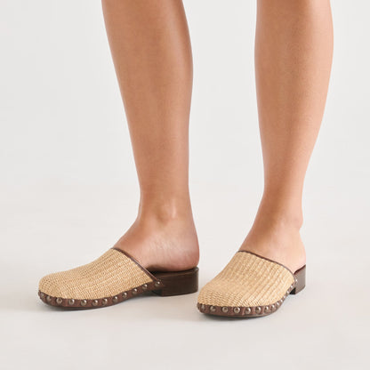 Dolce Vita SHOES Alanis Lt Natural Raffia Flats