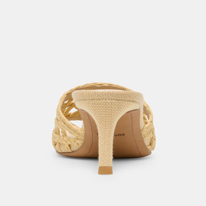Dolce Vita SHOES Bowen Lt Natural Raffia Heels