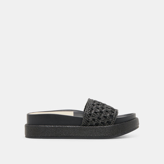 Dolce Vita SHOES SIDONA SANDALS ONYX RAFFIA
 – Dolce Vita