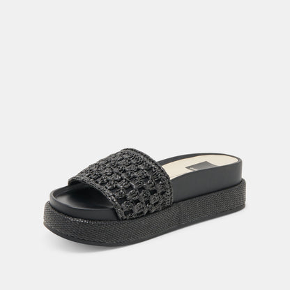 Dolce Vita SHOES SIDONA SANDALS ONYX RAFFIA
 – Dolce Vita