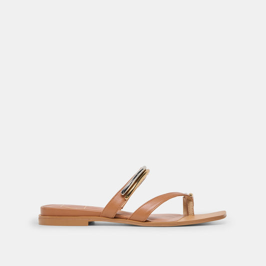Dolce Vita SHOES Tarina Caramel Leather Sandals