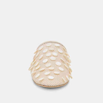 Dolce Vita SHOES Rova Bead Ivory Disc Mesh Flats