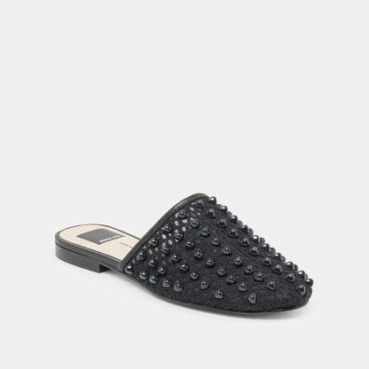 Dolce Vita SHOES Rova Bead Onyx Beaded Mesh Flats