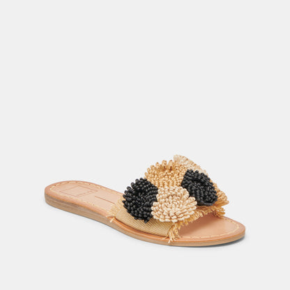 Dolce Vita SHOES DANELA SANDALS BLACK NATURAL RAFFIA
 – Dolce Vita
