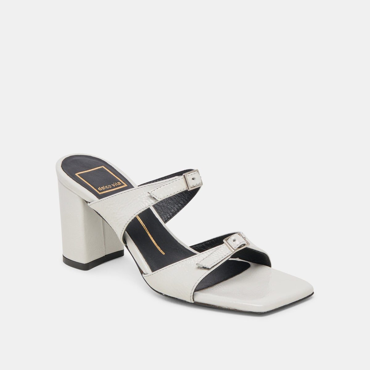 Dolce Vita SHOES SHANE HEELS OFF WHITE CRINKLE PATENT
 – Dolce Vita