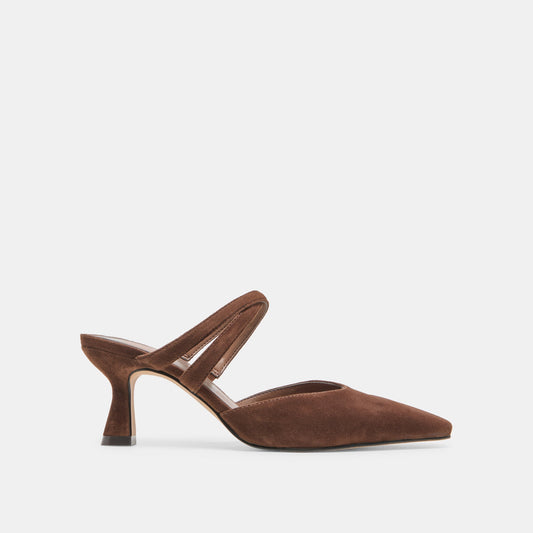 Dolce Vita SHOES Linore Dk Brown Suede Heels
