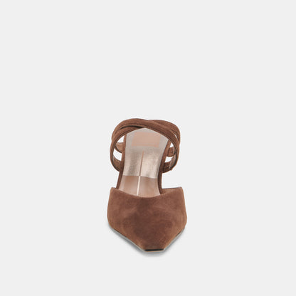 Dolce Vita SHOES Linore Dk Brown Suede Heels