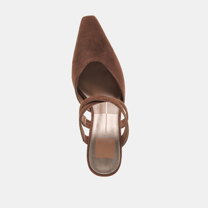 Dolce Vita SHOES Linore Dk Brown Suede Heels