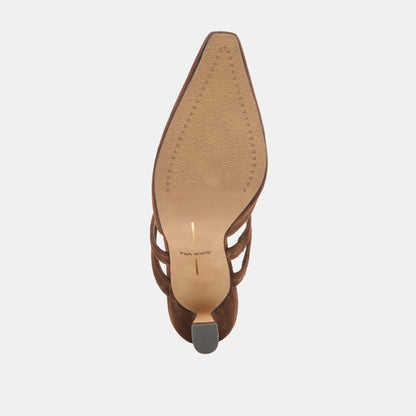 Dolce Vita SHOES Linore Dk Brown Suede Heels