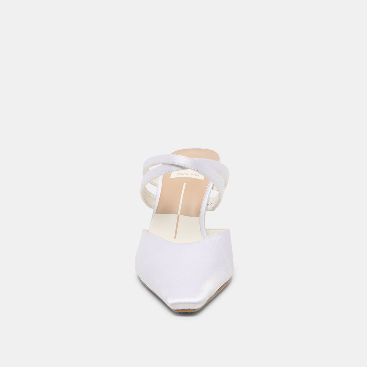 Dolce Vita SHOES Linore True White Satin Heels