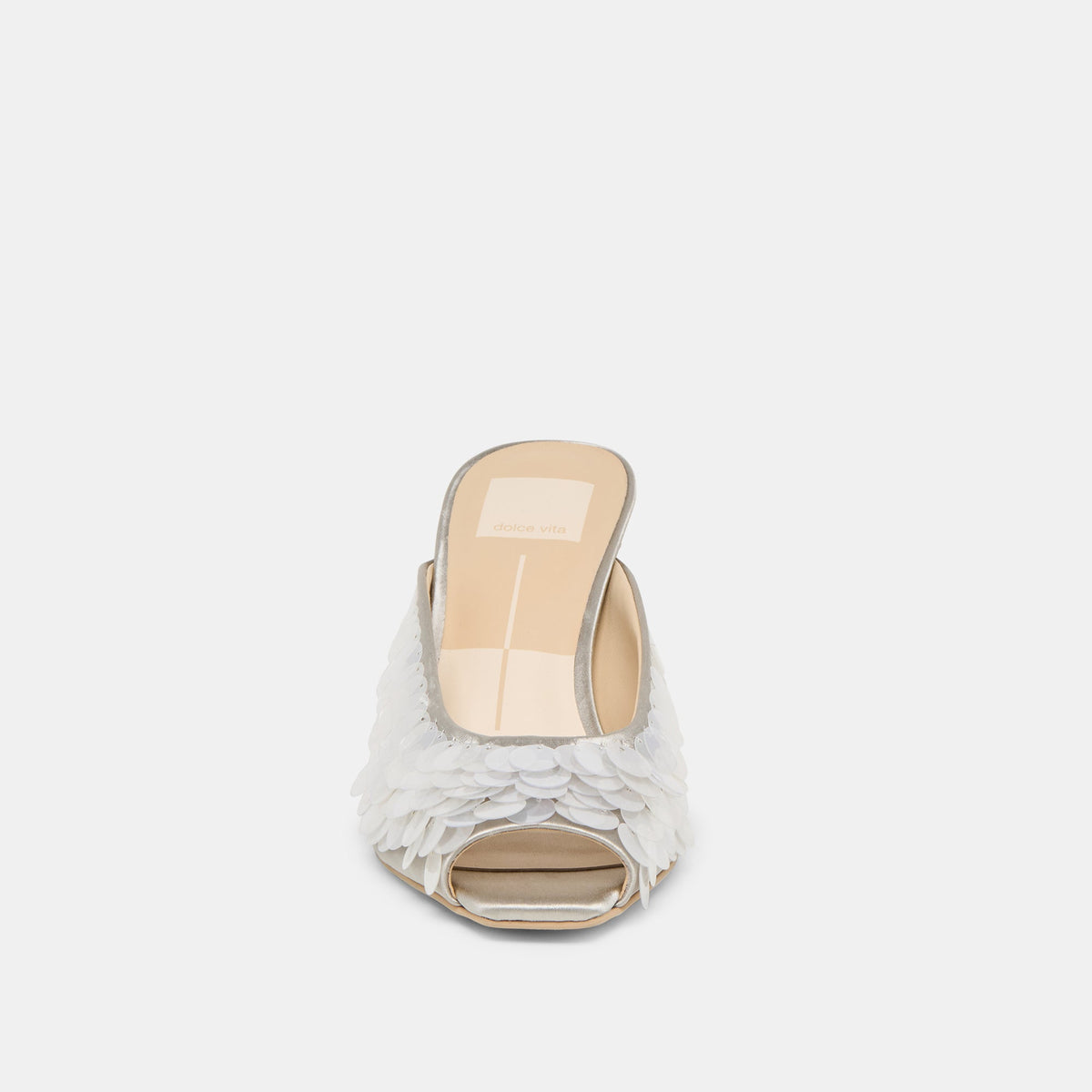 Dolce Vita SHOES Samary Confetti Silver Satin Heels