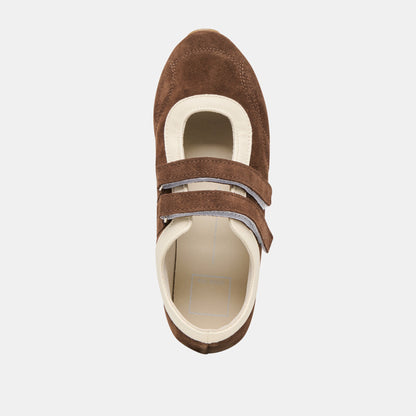 Dolce Vita SHOES Swan Dk Brown Suede Sneakers