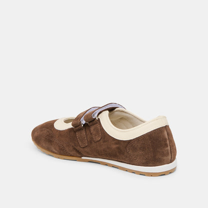Dolce Vita SHOES Swan Dk Brown Suede Sneakers