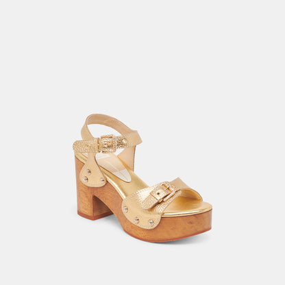 Dolce Vita SHOES YANDY HEELS GOLD LEATHER
 – Dolce Vita