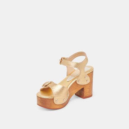 Dolce Vita SHOES YANDY HEELS GOLD LEATHER
 – Dolce Vita