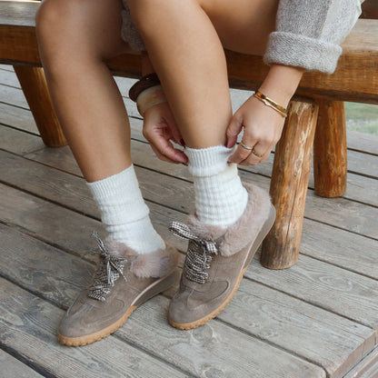 Dolce Vita SHOES Izzey Plush Olive Suede Sneakers