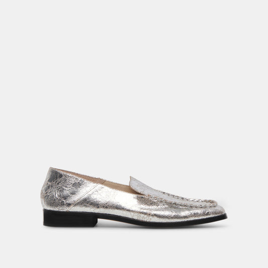 Dolce Vita SHOES Beny Flats Silver Distressed Leather | Silver Leather Flats for Women
 – Dolce Vita