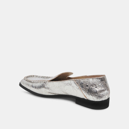 Dolce Vita SHOES Beny Flats Silver Distressed Leather | Silver Leather Flats for Women
 – Dolce Vita
