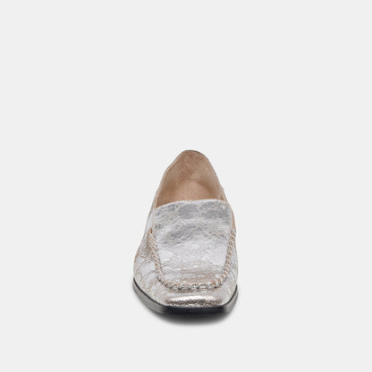 Dolce Vita SHOES Beny Flats Silver Distressed Leather | Silver Leather Flats for Women
 – Dolce Vita