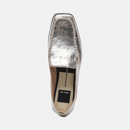 Dolce Vita SHOES Beny Flats Silver Distressed Leather | Silver Leather Flats for Women
 – Dolce Vita