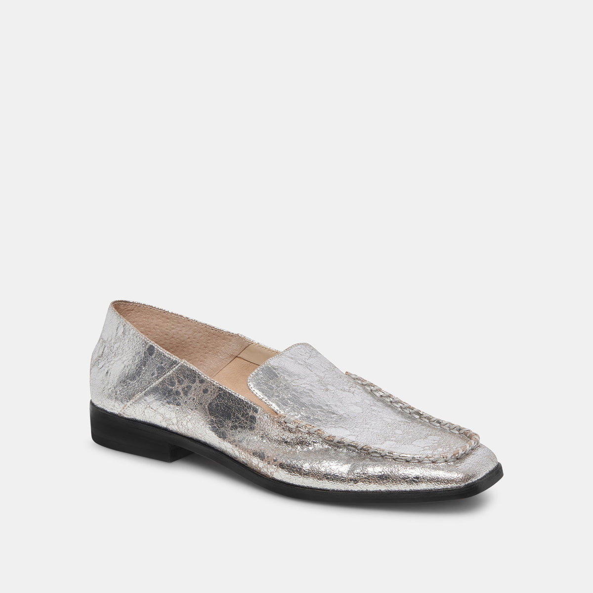 Dolce Vita SHOES Beny Flats Silver Distressed Leather | Silver Leather Flats for Women
 – Dolce Vita