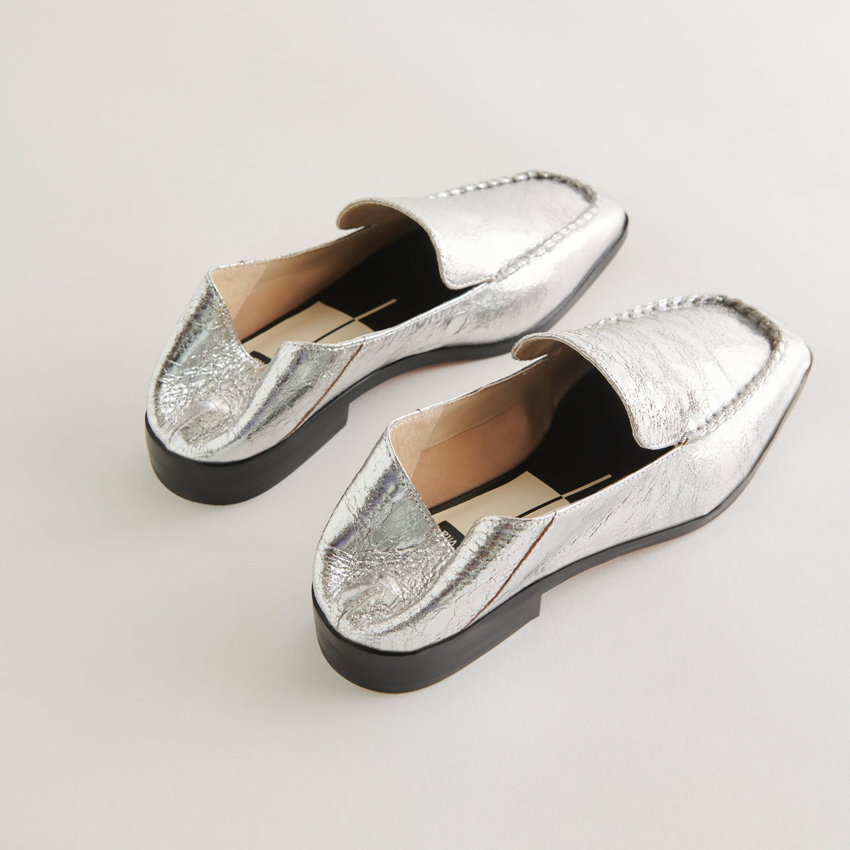 Dolce Vita SHOES Beny Flats Silver Distressed Leather | Silver Leather Flats for Women
 – Dolce Vita
