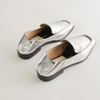 Dolce Vita SHOES Beny Flats Silver Distressed Leather | Silver Leather Flats for Women
 – Dolce Vita