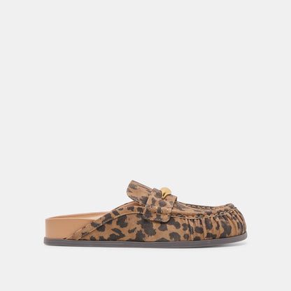Dolce Vita SHOES Jodero Brown Leopard Printed Suede Flats