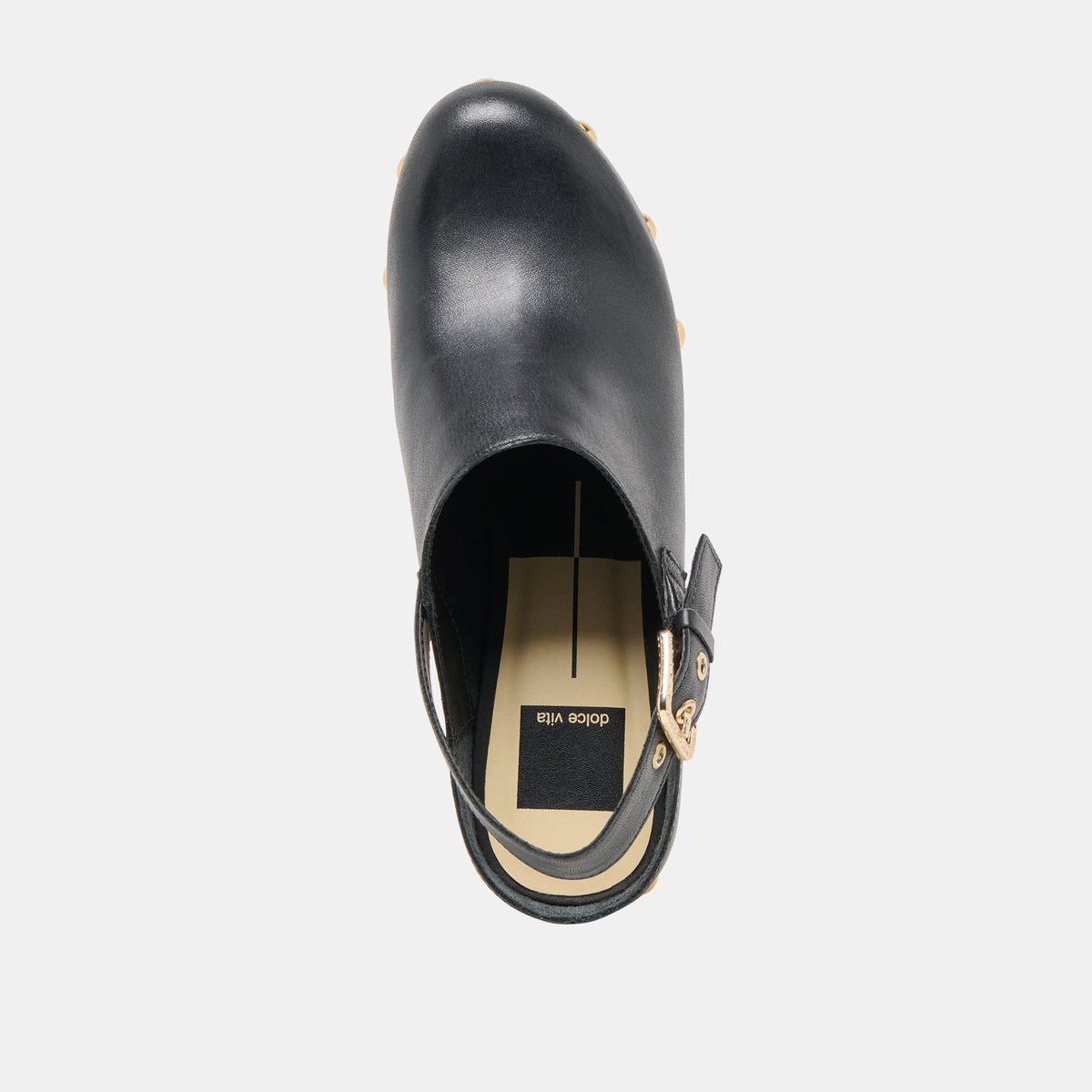 Dolce Vita SHOES Adelan Black Leather Clogs